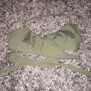 American Eagle Green Swim Top